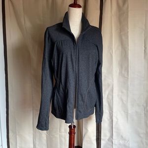 ( 162-1) Gap Fit women gray top tee shirt jacket long sleeves size XL